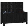 Boîte de rangement de jardin Noir 108x42,5x54cm Bois massif pin 