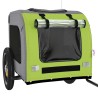 Remorque de vélo pour animaux de compagnie vert et gris 
