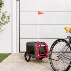 Remorque de vélo pour animaux de compagnie rouge et gris 