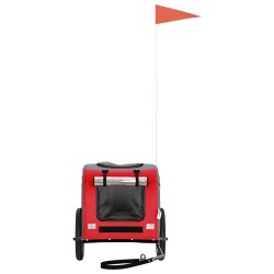 Remorque de vélo pour animaux de compagnie rouge et gris 