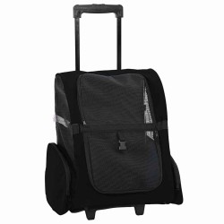 Chariot pour animaux de compagnie 3 en 1 Design Noir 48 x 32 x 57 cm Tissu Oxford 