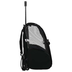 Chariot pour animaux de compagnie 3 en 1 Design Noir 48 x 32 x 57 cm Tissu Oxford 