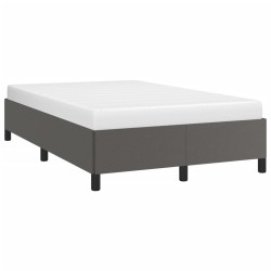 Cadre de lit sans matelas gris 120x190 cm similicuir 