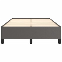 Cadre de lit sans matelas gris 120x190 cm similicuir 