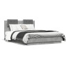 Cadre de lit sans matelas gris béton 135x190 cm 