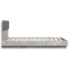 Cadre de lit sans matelas gris béton 135x190 cm 
