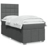 Sommier à lattes de lit avec matelas Gris foncé 80x200 cm Tissu 