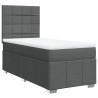 Sommier à lattes de lit avec matelas Gris foncé 80x200 cm Tissu 