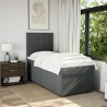 Sommier à lattes de lit avec matelas Gris foncé 80x200 cm Tissu 