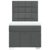 Sommier à lattes de lit avec matelas Gris foncé 80x200 cm Tissu 