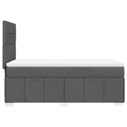 Sommier à lattes de lit avec matelas Gris foncé 80x200 cm Tissu 