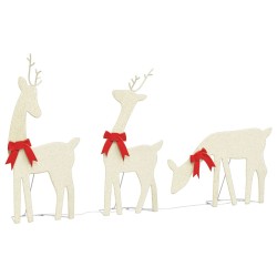 Décoration de Noël renne 3 pcs 90 LED blanc chaud 