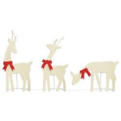 Décoration de Noël renne 3 pcs 90 LED blanc chaud 