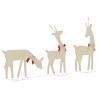 Décoration de Noël renne 3 pcs 90 LED blanc chaud 