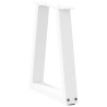 Pieds de table basse en forme de V, 2 pièces, blanc, 38 x (42-43,3) cm, acier 