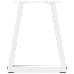 Pieds de table basse en forme de V, 2 pièces, blanc, 38 x (42-43,3) cm, acier 