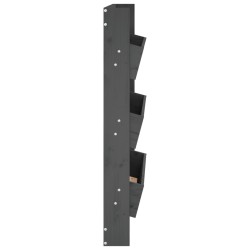 Jardinière murale 3 niveaux 60x18,5x110 cm gris bois pin massif 