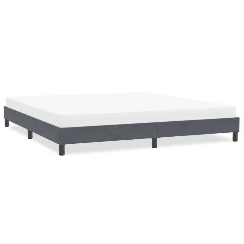 Cadre de lit sans matelas gris foncé 200x210 cm velours Cadre de lit sans matelas gris foncé 200x210 cm velours