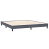 Cadre de lit sans matelas gris foncé 200x210 cm velours 