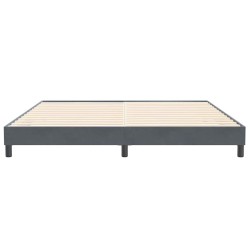 Cadre de lit sans matelas gris foncé 200x210 cm velours 