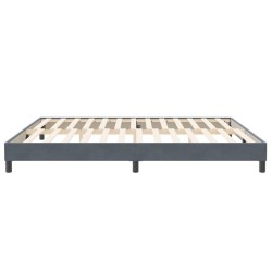 Cadre de lit sans matelas gris foncé 200x210 cm velours 