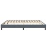 Cadre de lit sans matelas gris foncé 200x210 cm velours 