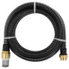 Tuyau d'aspiration avec raccords en laiton noir 1,1" 25 m PVC 