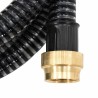 Tuyau d'aspiration avec raccords en laiton noir 1,1" 25 m PVC 