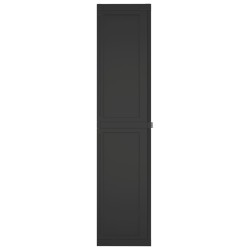 Armoire de rangement d'extérieur noir 65x37x165 cm PP 