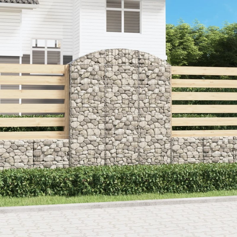 Panier de gabions arqué 150x30x180/200 cm Fer galvanisé 