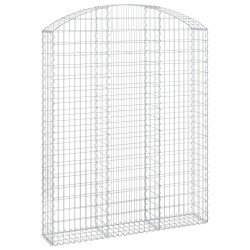 Panier de gabions arqué 150x30x180/200 cm Fer galvanisé 
