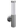 2 appliques murales cylindriques en acier inoxydable 
