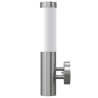 2 appliques murales cylindriques en acier inoxydable 