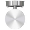 2 appliques murales cylindriques en acier inoxydable 