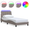 Cadre de lit sans matelas taupe 80x200 cm tissu 