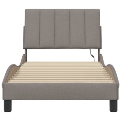 Cadre de lit sans matelas taupe 80x200 cm tissu 