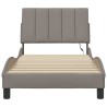 Cadre de lit sans matelas taupe 80x200 cm tissu 