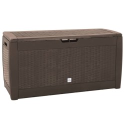Boîte de stockage de jardin Marron 119x48x60 cm Polypropylène 