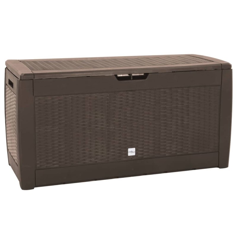 Boîte de stockage de jardin Marron 119x48x60 cm Polypropylène 