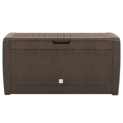 Boîte de stockage de jardin Marron 119x48x60 cm Polypropylène 