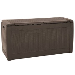 Boîte de stockage de jardin Marron 119x48x60 cm Polypropylène 