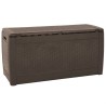 Boîte de stockage de jardin Marron 119x48x60 cm Polypropylène 