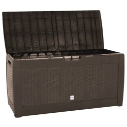 Boîte de stockage de jardin Marron 119x48x60 cm Polypropylène 