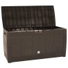 Boîte de stockage de jardin Marron 119x48x60 cm Polypropylène 