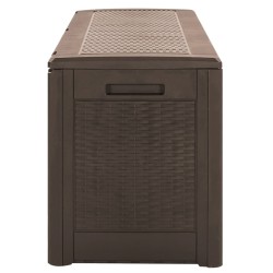 Boîte de stockage de jardin Marron 119x48x60 cm Polypropylène 