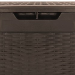 Boîte de stockage de jardin Marron 119x48x60 cm Polypropylène 