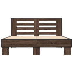 Cadre de lit sans matelas chêne marron 140x200 cm 