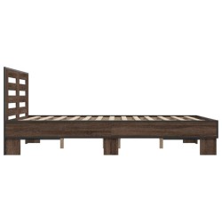 Cadre de lit sans matelas chêne marron 140x200 cm 