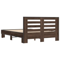 Cadre de lit sans matelas chêne marron 140x200 cm 