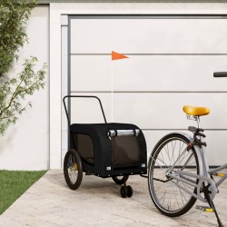 Remorque de vélo pour animaux de compagnie noir 